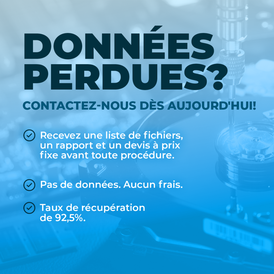 Présentation visuelle du centre de récupération de données en salle blanche